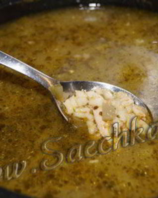 Рассольник с перловкой