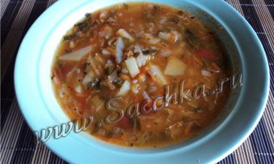 Рецепт постных щей
