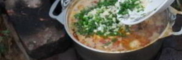 шулюм из баранины на природе