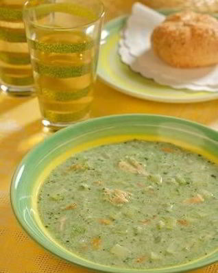 Сливочный суп со шпинатом