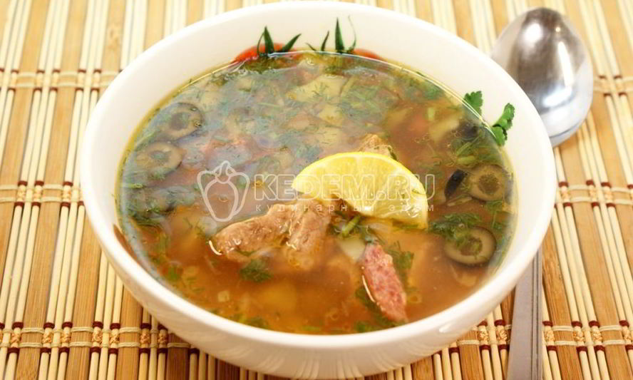 Рецепт солянки сборной мясной