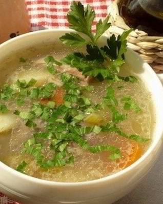 Суп из баранины с перловкой