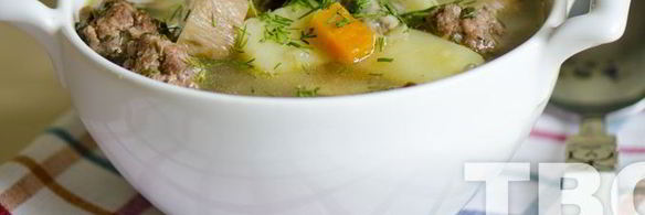 суп из белых грибов с фрикадельками