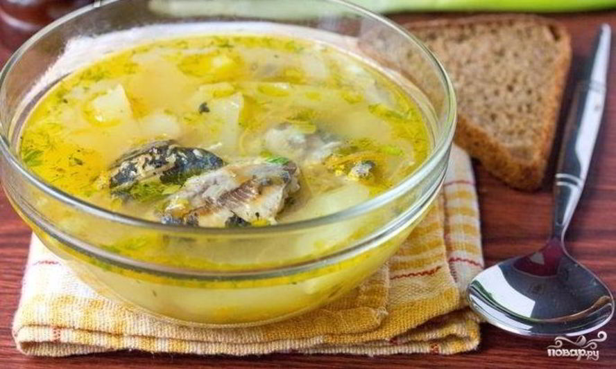 Рецепт супа из консервы сардины