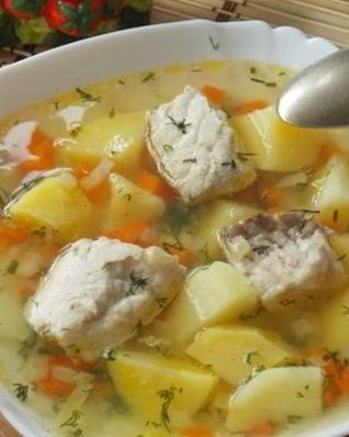 Суп из осетрины с картофелем