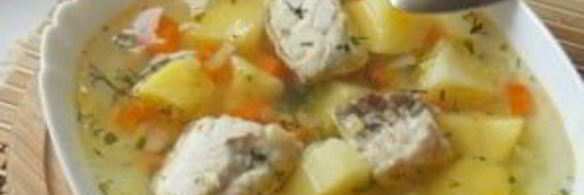 суп из осетрины с картофелем
