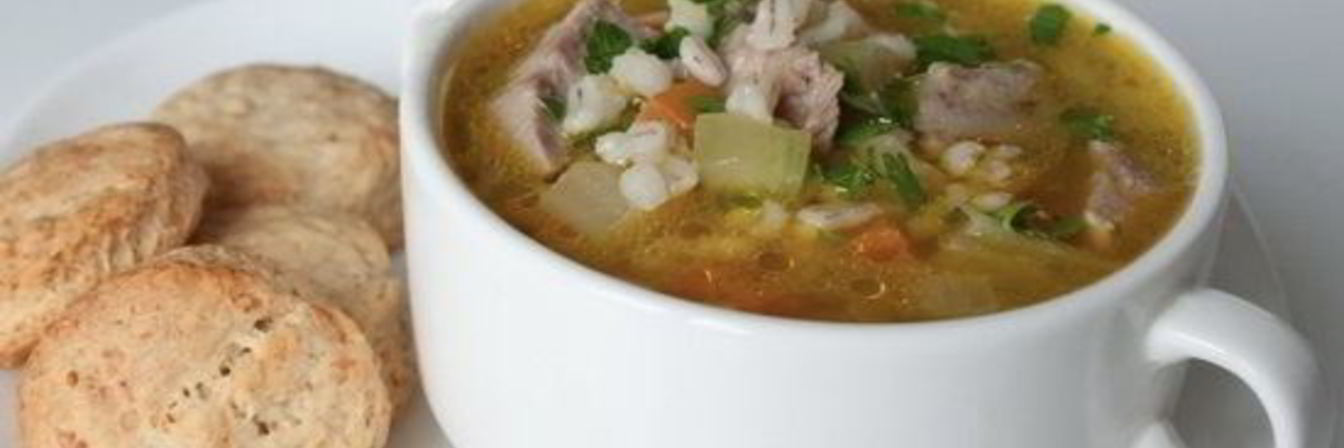 Суп из перловой крупы с мясом
