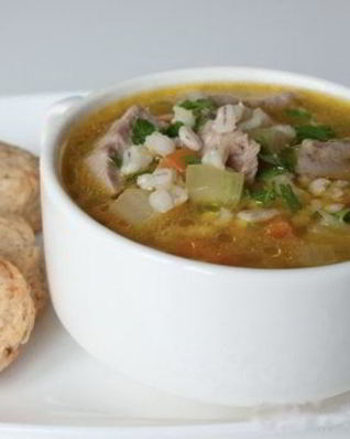 Суп из перловой крупы с мясом