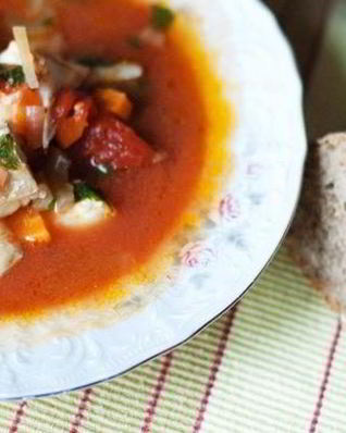 Суп из соленой трески