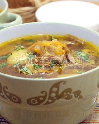 Суп из сушеных грибов