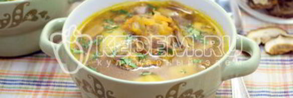 суп из сушеных грибов