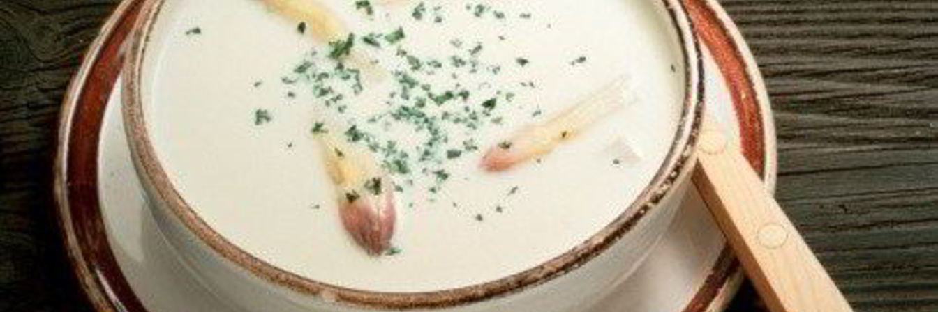 Суп из запеченой спаржи с весенней гремолатой