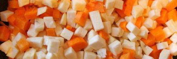 фасолевый суп-пюре с сельдереем и морковью