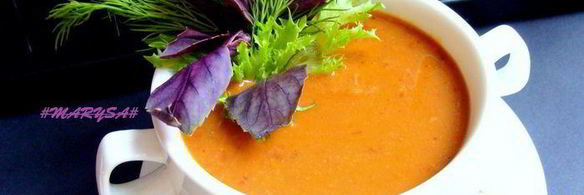 фасолевый суп-пюре с сельдереем и морковью