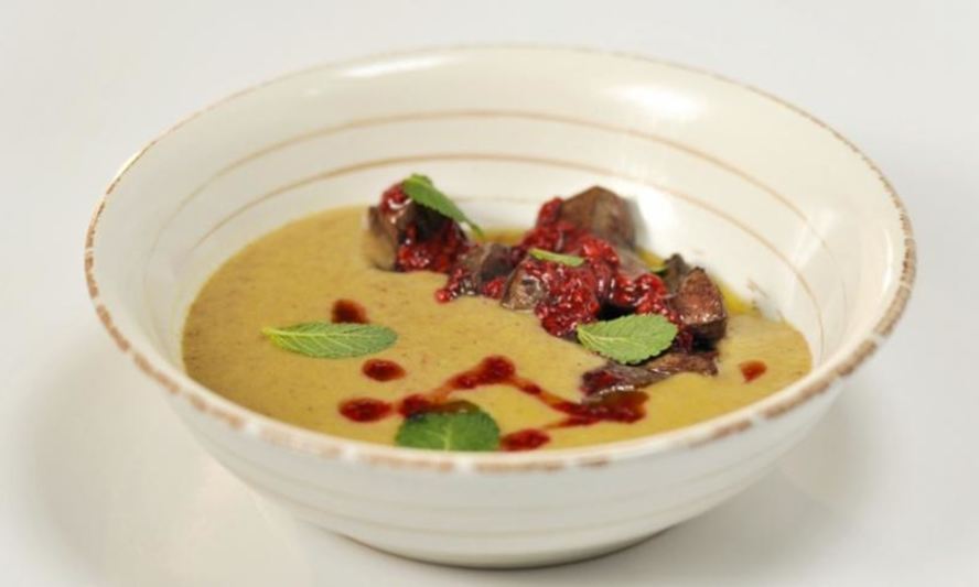 Рецепт гречневого супа-пюре с индюшачьей печенкой