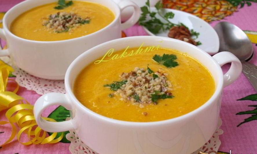 Рецепт морковна-ананасового суп-пюре с карри