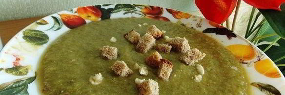 постный суп-пюре с черносливом и чесноком без масла