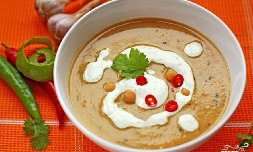 Рецепт пряного супа-пюре из нута