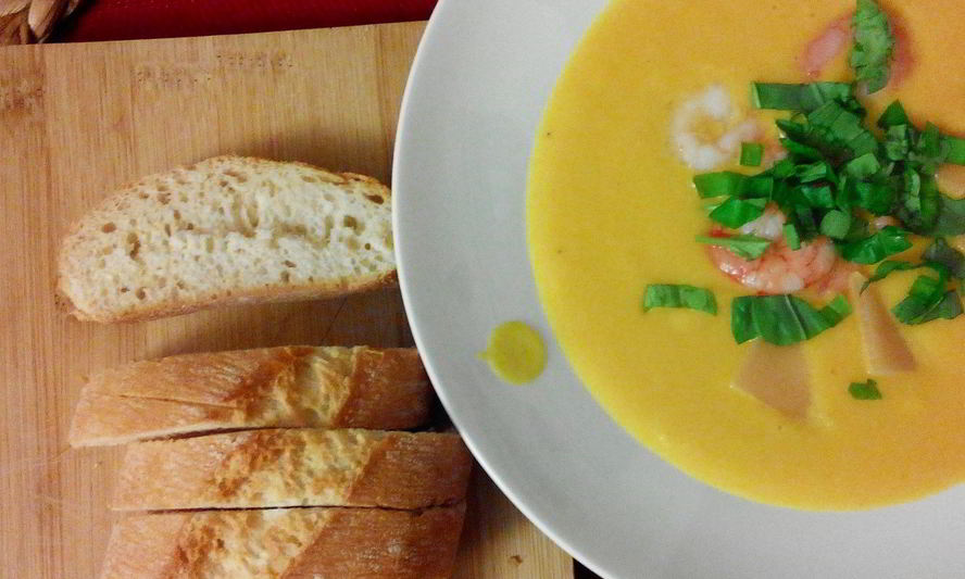 Рецепт сливочного супа-пюре из тыквы с имбирем
