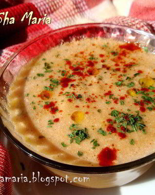 Сливочный суп-пюре с овощами и курицей