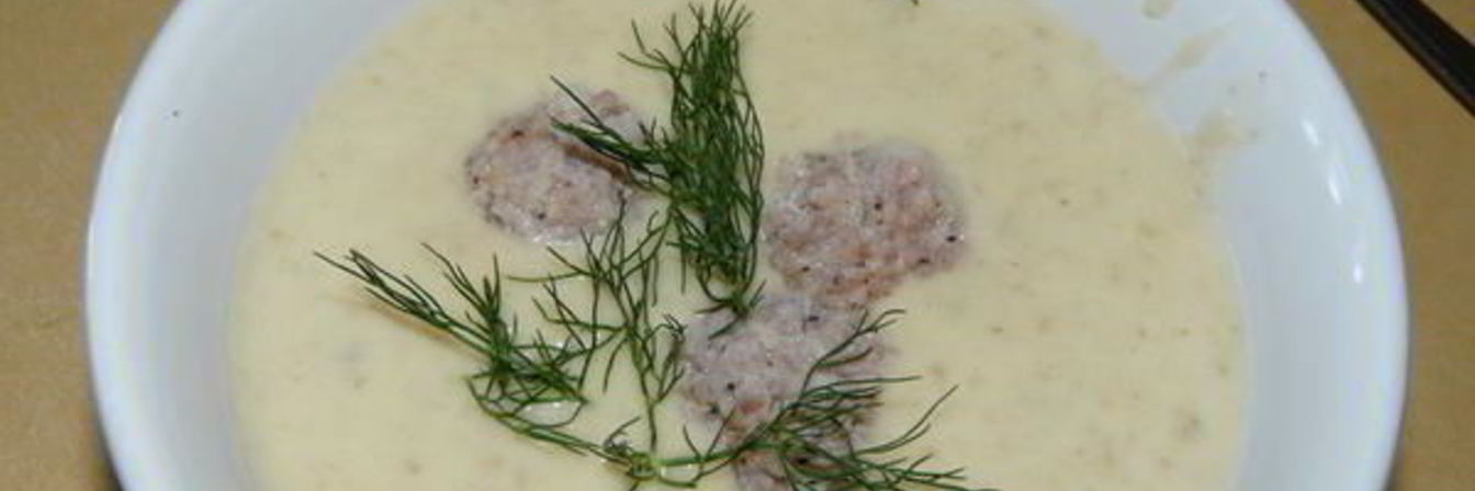 Суп-пюре грибной с фрикадельками