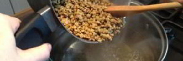 суп-пюре из чечевицы зеленой