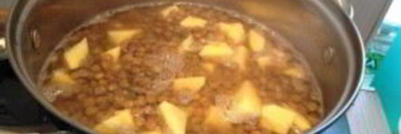 суп-пюре из чечевицы зеленой