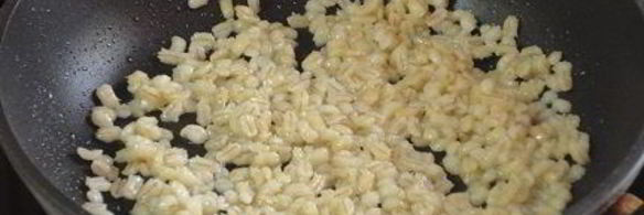 суп-пюре из кабачка и жареной перловки