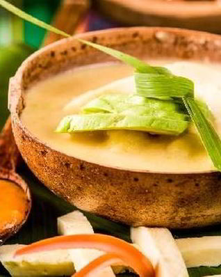 Суп-пюре из картофеля с авокадо