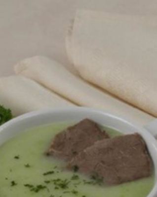 Суп-пюре из картофеля с зеленым горошком