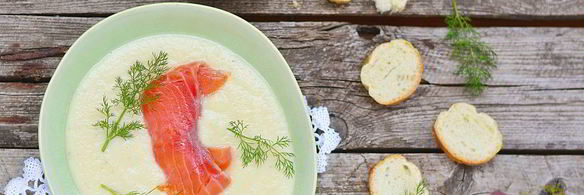 суп-пюре из овощей с семгой