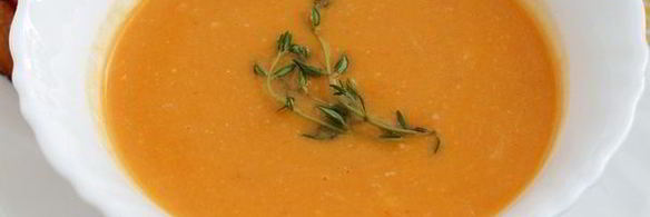 суп-пюре из запеченной тыквы и помидоров