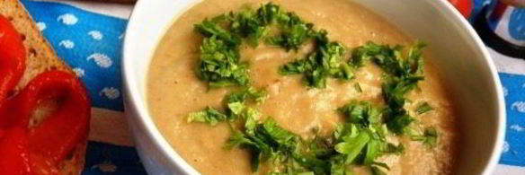 суп-пюре из запеченных баклажанов