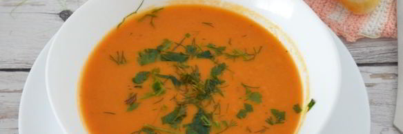 суп-пюре из запеченных баклажанов