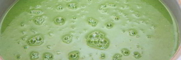 суп-пюре из зеленого горошка