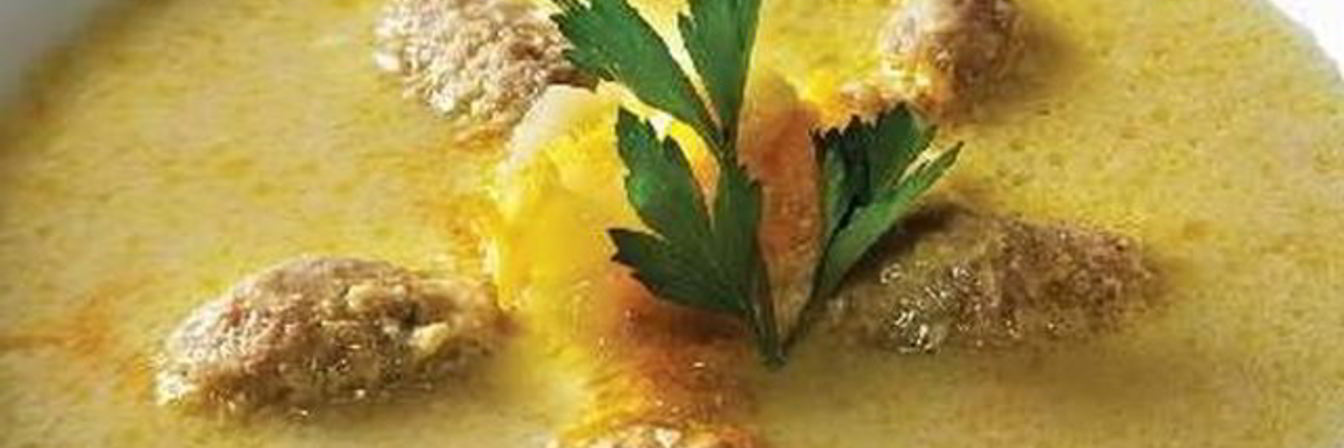 Суп-пюре картофельный с клецками