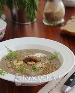 Суп-пюре с шампиньонами и картофелем