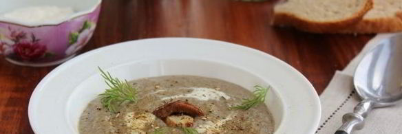 суп-пюре с шампиньонами и картофелем