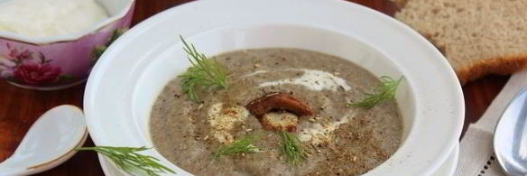 суп-пюре с шампиньонами и картофелем