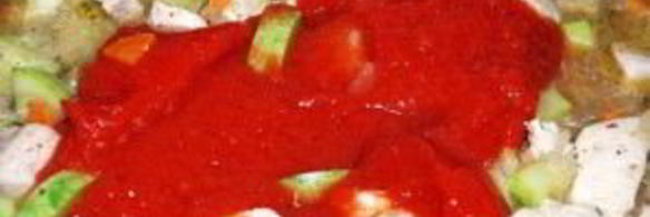 томатный суп-пюре с курицей