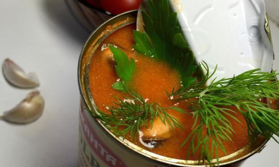 Рецепт томатного супа-пюре с мидиями