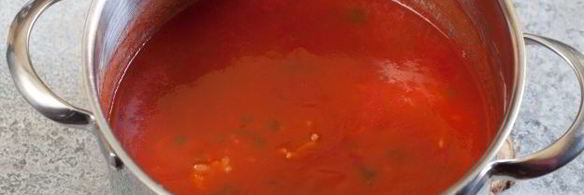 томатный суп-пюре с рисом