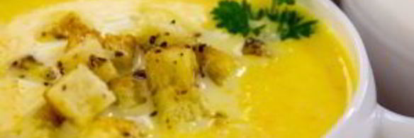 тыквенный суп-пюре с ароматными сухариками