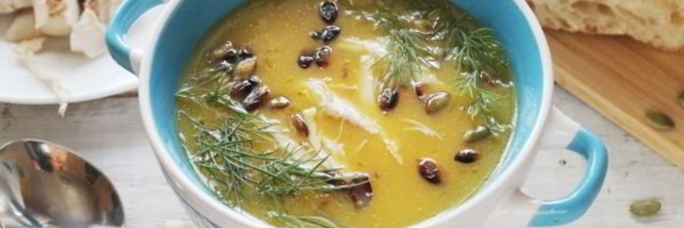 Тыквенный суп-пюре с курицей