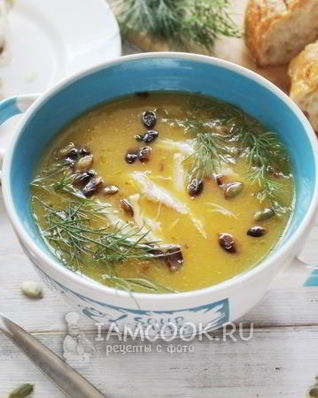 Тыквенный суп-пюре с курицей