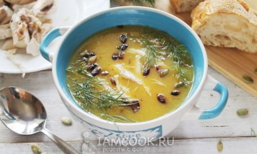 Рецепт тыквенного супа-пюре с курицей