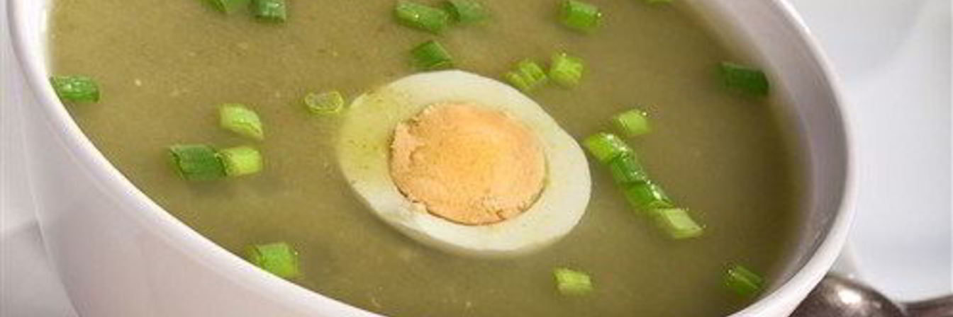 Венгерский суп-пюре из шпината со сливками