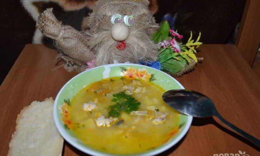 Рецепт супа рыбного из горбуши консервы