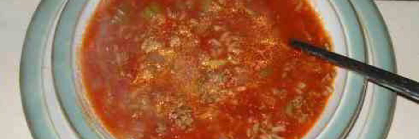 Суп с говядиной и помидорами