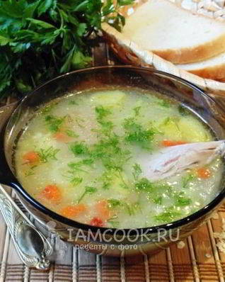 Суп с индейкой и овсяными хлопьями